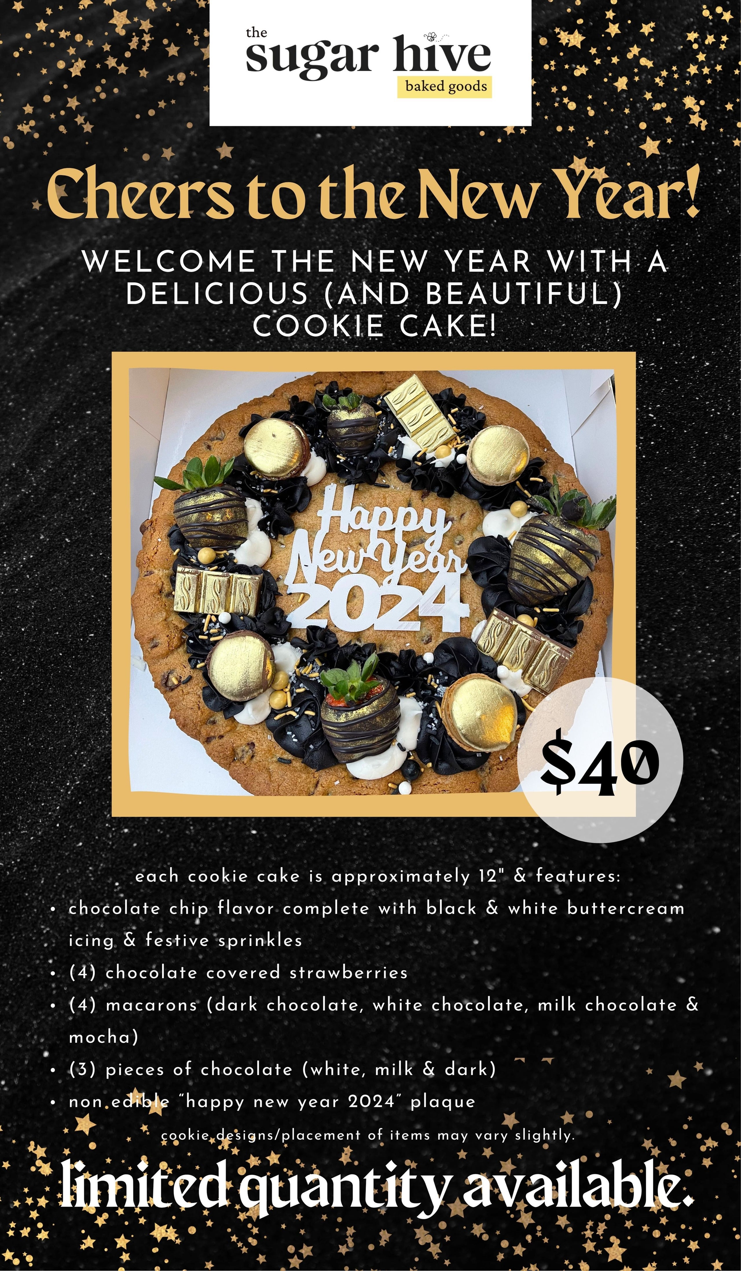 2024 New Years Chocolate Chip Cookie Cake | My Site